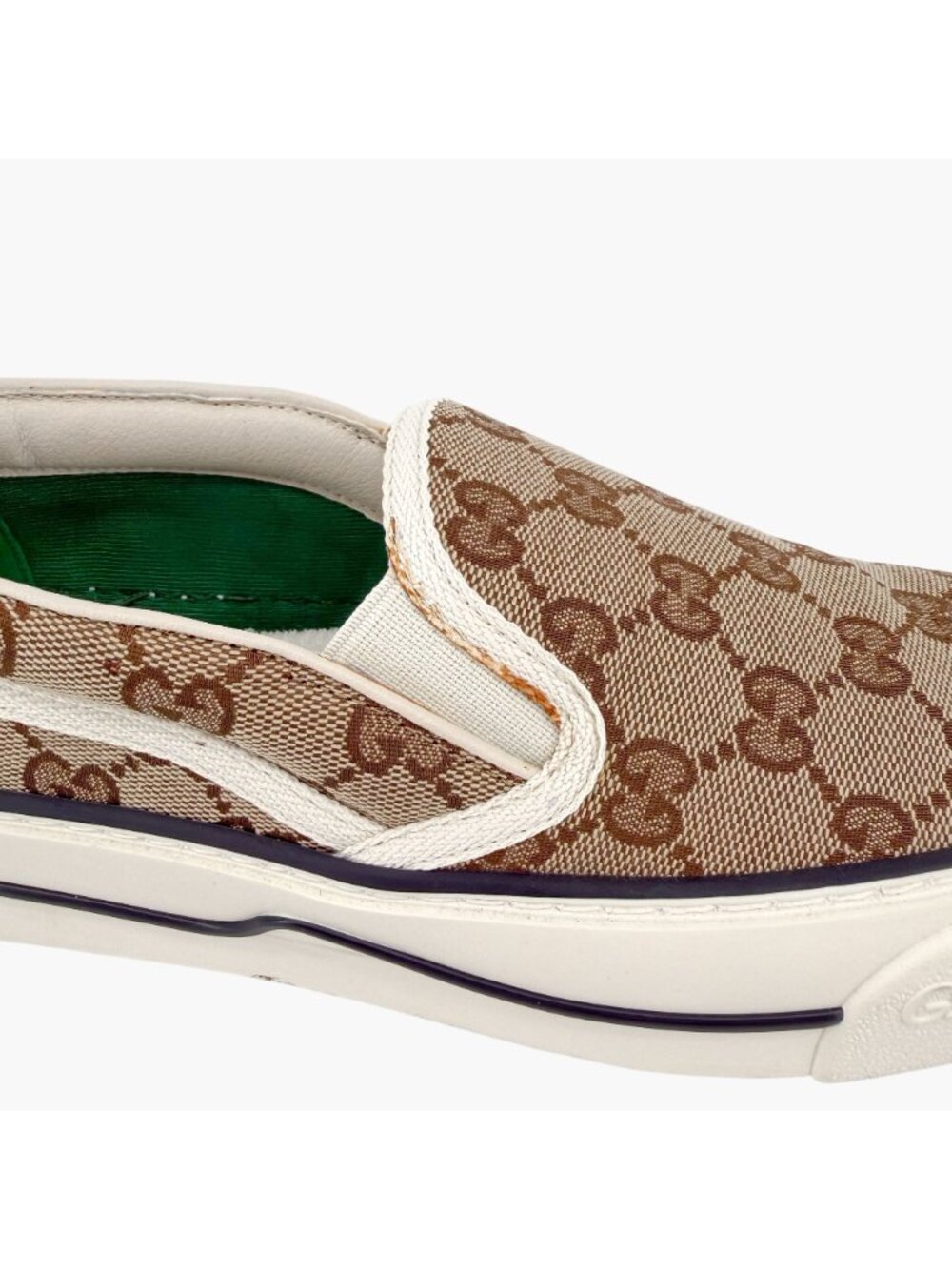 Gucci Tennis 1977 Slip On Sneakers GG Canvas Platform Size 36.5 US 6.5 Women’s - Picture 11 of 15